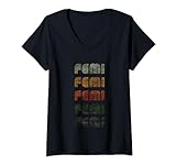 Liebe Herz Femi Tee Grunge Vintage Stil Schwarz Femi T-Shirt mit V