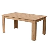 Homestyle4u 2186, Esstisch ausziehbar Holz Tisch Esszimmertisch Holztisch Küchentisch Eiche Natur Braun 160 x 90