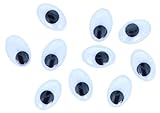INNSPIRO Schwarze, selbstklebende ovale Augen, 11 x 14 mm, 60 Stück
