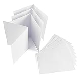 ewtshop® Jumbo-Set 50 x Faltkarten DIN B6 weiß + 50 x Umschläge, blank