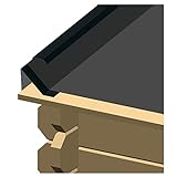 Flachdachblende für EPDM Dacheindeckung 2-Teilig | Winkelprofil Dachblech für Flachdach Carport Gartenhaus | Alu Anthrazit 200