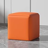 ELLnEr Kunstleder Ottomane Hocker - 5 in 1 Cube Stuhl für Wohnzimmer & Esszimmer - Stapelbarer Mehrzweck-Fußhocker & Bank mit Lenkrollen - Stilvolle Ergänzung für Ihre Wohnk