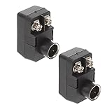 PartyKindom 2 Stück Adapter Koaxialkabel-Stecker Koax-Kabelstecker Antena para Tv-Antenne Passender Stecker Schnell-Push-On-Stecker Stecker Buchse Kunststoff 75–300 Ohm Passend Für F