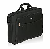 CB CITY BAG Laptop-Schultertaschen, 17 Zoll Laptoptasche, Kompakte Laptoptasche, Tote Bag/Umhängetasche mit Taschen zur Aufbewahrung von Zubehör, Schwarze Laptop-Hülle Notebook-Tasche Männer F