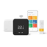 tado° smart home Thermostat (Funk) – Wifi Starter Kit V3+ – Black Edition - digitale Heizungssteuerung für Boiler – einfache Installation – kompatibel mit Alexa, Siri & Goog