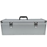 Alubox Alukoffer Silber Koffer Werkzeugkoffer Aufbewahrung leer 20x20x60 cm Deckel abnehmb