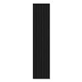 KAISER plastic® Akustikpaneele | Farbe: schwarz | Wandpaneele im Format 240 x 60 cm | Lamellenwand in Pastellfarbe | moderne Wandverkleidung (240 x 60 cm - 1 Stk.)