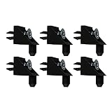 Ersatz-Bodenträger passend für IKEA PAX BILLY KOMPLEMENT kompatibel mit Halterung Kleiderschrank Halterung Einlageböden (schwarz, 6 Stück)