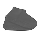 XPEX 1 PAIR wasserdichte schuhüberzieher silikon wasserdichte überschuhe silikon überschuhe shoe cover silikon-überschuhe regenüberschuhe silikon uberziehschuhe(grau L)