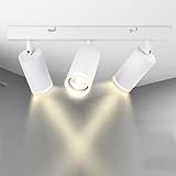 Karyoosi Deckenstrahler 3 Flammig, LED Deckenleuchte GU10, Deckenlampe Spot Schwenkbar 360° Deckenstrahler, für Wohnzimmer Schlafzimmer Küche, Nein GU10 Leuchtmittel,Weiß M