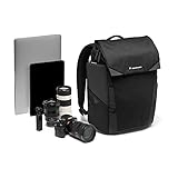 Manfrotto Kamerarucksack Chicago Small, Mehrzweckrucksack, für den Transport von Kamera und Zubehör, aus wasserabweisendem Material, Fotorucksack mit PC- und Tablet-Fach, mit Stativ-Halterung