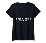 Rollenspiel Gamer Hobby / Livestreamer Modernes Schriftdesign T-Shirt mit V
