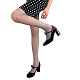 Damen-Strumpfhose mit Diamant-Gittermuster, durchsichtige Netzstrumpfhose, Vintage-Stil der 90er Jahre, ästhetisch, sexy, durchsichtige, dünne Strumpfhosenstrümp