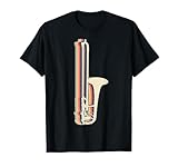 Posauneninstrument Posaunist Retro Line Art T-S