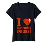 Damen I Love Compound Interest - T-Shirt mit V