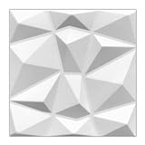 Eurodeco 3D Wandpaneele Dekoren Wandverkleidung Deckenpaneele Platten Paneele Wanddeko Wandtattoos POLYSTYROL MATERIAL STYROPOR ARTIG 3D /5m²-20PCS Diamant White 3mm stärk