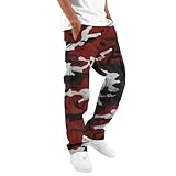 Jogginghose Herren Baggy Baumwolle - Freizeithose Herren Lang Mit Taschen Sporthose Lange Baumwolle XXL Outdoorhose Casual Sweatpants Freizeithosen Elastische Pants Taille Mit Kordelzug