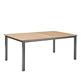 NATERIAL - Gartentisch ausziehbar ORIS - Ausziehtisch für 6 bis 8 Personen - 180-240x100 cm - Aluminium - Holz Eukalyp