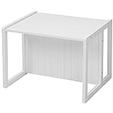roba Sitzbank für Kinder im Landhausstil - Bank zum Wenden mit 2 Sitzhöhen - als Kindertisch verwendbar - Holz weiß