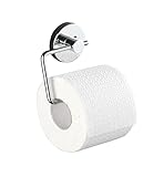 WENKO Vacuum-Loc® Wand Toilettenpapierhalter Milazzo, Halter für Toilettenpapier in Badezimmer und WC, verchromtes Metall, 13 x 10,5 x 3