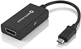 QGECEN MHL 11-pin Micro USB to HDMI Cable Adapter with 1080p Video Audio Output for Samsung Galaxy S3 S4 S5, Note 2 3 4, Galaxy Tab 3, Tab S, Tab