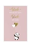 BSB 'Grußkarte Glückwunschkarte zur Geburt''Glück'' (rosa) mit Panda', 311832-2
