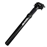 Gdfnmogo Mountainbike-Federstange, absorbierende Sattelstütze, verstellbarer Winkel, Aluminiumlegierung, mehrere Durchmesser-Optionen, 25,4–34,9 mm, schwarz (25,4 mm)