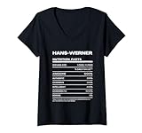 Damen Hans-Werner Durchschnittliche Nährwerte Name Lustig T-Shirt mit V