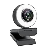Webcam für Game-Streaming 1080p/eingebauter Einstellbarer Ringlicht/Autofokus (AF) Streamer Webcam für Xbox One-Gamer, Facebook und YouTube S
