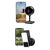 Eve Smarte Apple Home Überwachung Outdoor Cam – Smarte Überwachungskamera mit Flutlicht, Nachtsicht, Bewegungsmelder Cam - Smarte Innenkamera, 1080p-Auflösung, WLAN, 100 Prozent Privatsp
