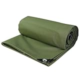 Lonmrrton Grüne Plane wasserdichte Strapazierfähig Segeltuch Abdeckung für Dach Camping Zelt, Bodenplane mit Metallösen, 1x1m 1x2m 2x2m 2x4m 3x5m(1x6m)