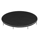 SONGMICS Abdeckung für Ø 305 cm Trampolin, Abdeckplane, mit Wasserablauflöchern, Wetterschutzplane, Schutz vor Sonne, Laub, Schnee und Schmutz, elastische Bänder und Haken, schwarz STC010B01