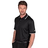 Island GREEN Herren Golf-Poloshirt IGTS1899 Rückenpasse, Schwarz , L