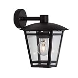 BRILLIANT Lampe Riley Außenwandleuchte hängend schwarz | 1x A60, E27, 40W, geeignet für Normallampen (nicht enthalten) | Skala A++ bis E | IP-Schutzart: 44 - spritzwassergeschü