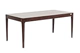 Kare Design Tisch Brooklyn Walnut, Esszimmertisch aus Massivem Sheesham-Holz, Holztisch, Massivholztisch, Dunkelbraun gebeizter Esstisch, (H/B/T) 76x160x80cm, B