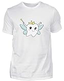 Karneval Kostüm Zahnfee Fasching lustige Zahnarzthelferin T-Shirt Zahnfee - Herren Shirt -L-Weiß