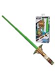 Star Wars Lightsaber Forge Yoda ausfahrbares grünes Lichtschwert, anpassbares Rollenspielzeug