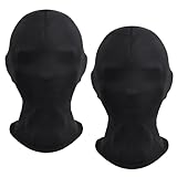 Amsixnt 2 Stück vollgesichtsmaske schwarz,gesichtslose maske halloween,atmungsaktive Kopfmaske Gesichtslose schwarz, für Karneval,Party,Cosplay,Halloween,Kostüm Accessoire Unisex