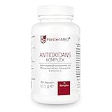FürstenMED® Antioxidantien Komplex mit Astaxanthin + OPC + Vitamin C, 120 Kapseln, Vegan & Hochdosiert - Ohne Z