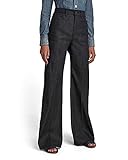 G-STAR RAW Damen Deck Ultra High Wide Leg Jeans, Schwarz (pitch black D19058-C668-A810), 27W / 30L