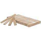 ESCHE Bastelklötzchen 22 x 8 x 160 mm 43 Stück Eschenholz für DIY-Projekte - Naturbelassene Holzstäbchen zum Basteln, geeignet für Kinder und Erw