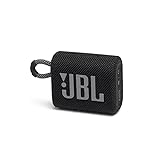 JBL GO 3 kleine Bluetooth Box in Schwarz – Wasserfester, tragbarer Lautsprecher für unterwegs – Bis zu 5h Wiedergabezeit mit nur einer Akkuladung. (1er Pack)