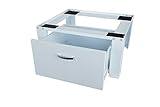 Respekta Waschmaschinen Untergestell mit integrierter Schublade Weiß, 30 cm / Waschmaschinen Unterschrank aus S