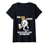 Damen 18. Geburtstag Junge Mädchen 18 Jahre 2006 Lustig Geschenk T-Shirt mit V