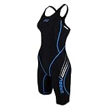 ZAOSU Wettkampf-Schwimmanzug Z-Black - Badeanzug für Mädchen und Damen, Farbe:schwarz/blau, Größe:140