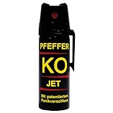 BALLISTOL 24430 Pfeffer-KO Jet 50ml Spray – Verteidigungsspray gegen Tiere – Abwehrspray 5m Sprühweite - Panik