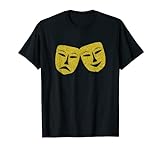 Cooles Golden Drama Comedy Tragedy Theater Maske Symbol T-Shirt T-S