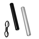2 Stück Joint Case,110mm Joint Hülle,Joint Hülle Case,Joint Box,Joint Tube,Geruchsdicht Wasserdicht,mit Sind Eine Kleine Schere und EIN Schwarzer Kunststoffgriff Enthalten(Silber,Schwarz)