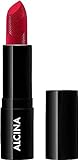 ALCINA Lipstick cold red - Roter Lippenstift mit edler Prägung - intensive, hochpigmentierte Farbe - kein Absetzen in Lippenfältchen - langanhaltend Glanz - Satin-F