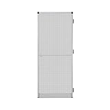 APANA - Fliegengitter Tür mit Alurahmen als Trittschutz - Insektenschutz Tür für Balkontür & Terrassentür - Mückenschutz Tür mit automatischem Türschließer & Magnetverschluss (100 x 210 cm | Weiß)